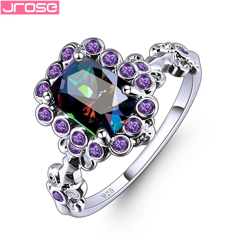 JROSE Silver 925 Jewelry With 100% Natural Zircon Multicolor & Light Blue Rings For Women Wedding Engagement Birthday Gift
JROSE Silver 925 Jewelry With 100% Natural Zircon Multicolor & Light Blue Rings For Women Wedding Engagement Birthday Gift