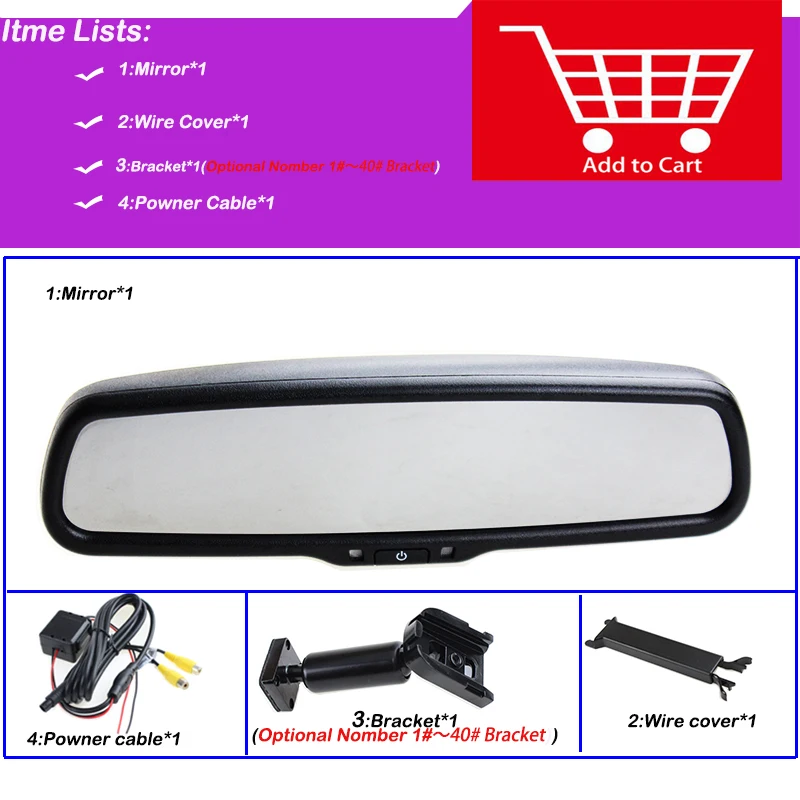 HaiSunny 4.3" TFT LCD Color Car Rear Rearview Mirror Monitor with Special Original Bracket 2 Video Input for Parking Assitance
HaiSunny 4.3" TFT LCD Color Car Rear Rearview Mirror Monitor with Special Original Bracket 2 Video Input for Parking Assitance