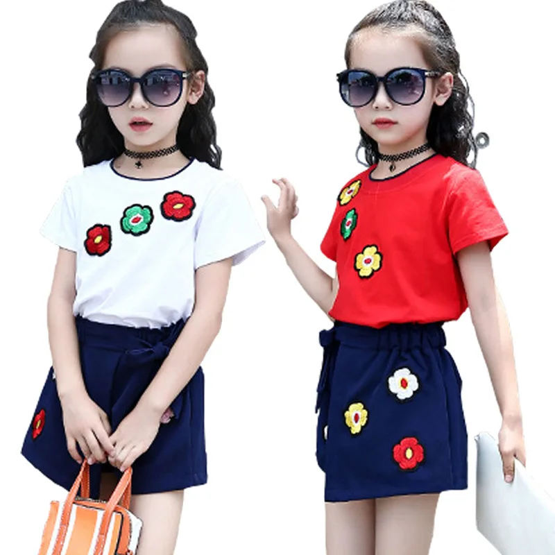 2020 New Girl clothes Sets print pattern Embroidery Children Tracksuit kids clothing suit baby Short sleeved t shirt+shorts 2Pcs
2020 New Girl clothes Sets print pattern Embroidery Children Tracksuit kids clothing suit baby Short sleeved t shirt+shorts 2Pcs