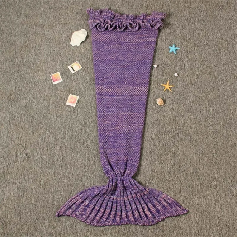 New Fashion Handmade Mermaid Tail Baby Blankets Knitting Sofa Throw TV Sleeping Bedding Cocoon Costume Children Blanket 70*140cm
New Fashion Handmade Mermaid Tail Baby Blankets Knitting Sofa Throw TV Sleeping Bedding Cocoon Costume Children Blanket 70*140cm