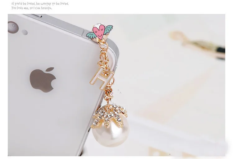 Hot Sales H Alphabet Diamond Pearl Phone Dust Plug Headphone Plug Earphone Jack Plug for Iphone for Samsung for Xiaomi for LG
Hot Sales H Alphabet Diamond Pearl Phone Dust Plug Headphone Plug Earphone Jack Plug for Iphone for Samsung for Xiaomi for LG