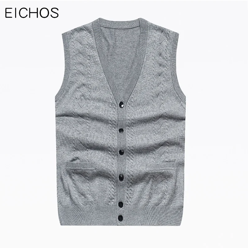 Mens Button Cardigan Cashmere Sweater Vest Men Spring Autumn V Neck Sweater Slim Sleeveless Knitwear Male Business Casual EICHOS
Mens Button Cardigan Cashmere Sweater Vest Men Spring Autumn V Neck Sweater Slim Sleeveless Knitwear Male Business Casual EICHOS