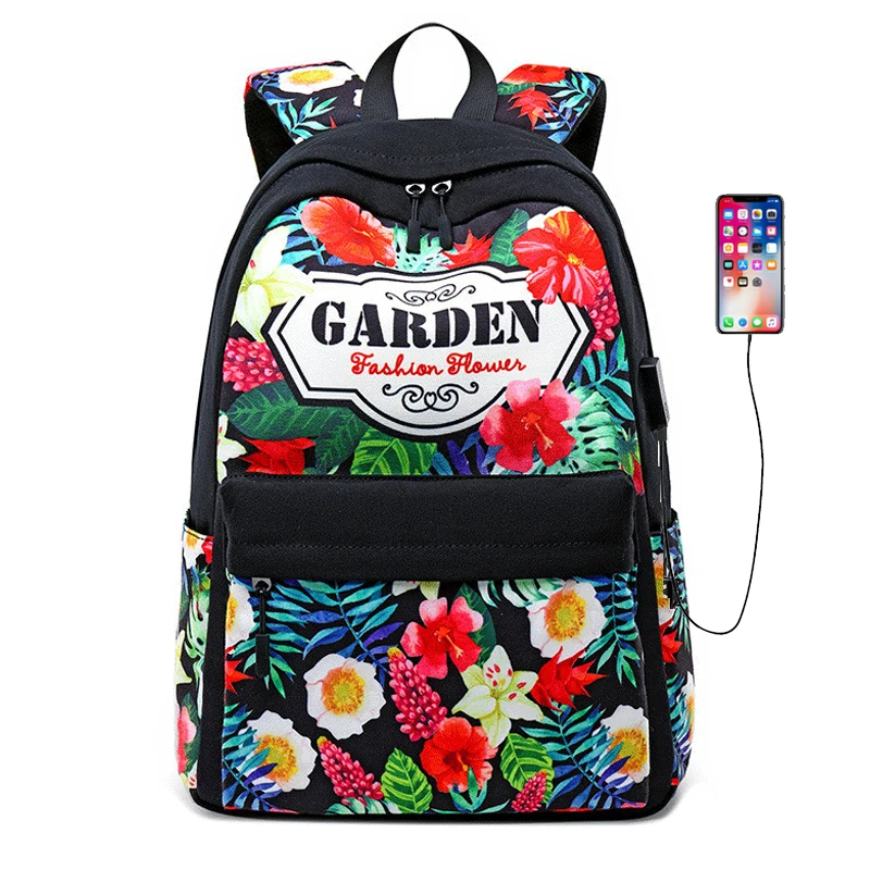 Teen Girl Bag USB Charge Floral Backpack Woman Stylish Green Leaf Fashion Trend Female PrintingTravel Backpack Large Daypack2019
Teen Girl Bag USB Charge Floral Backpack Woman Stylish Green Leaf Fashion Trend Female PrintingTravel Backpack Large Daypack2019