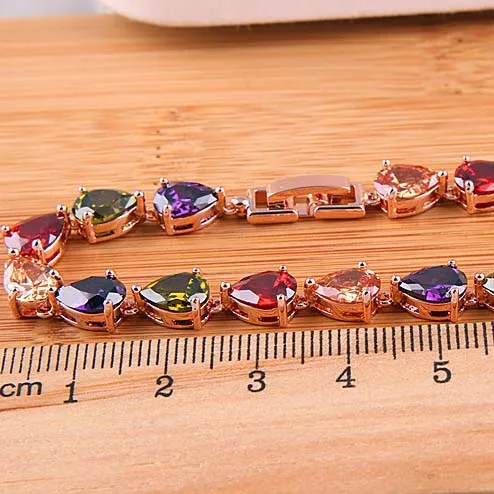 Colorful Zirconia Bracelet Women Trendy Real Water Drop AAA Zircon Jewelry European Chain Bracelets
Colorful Zirconia Bracelet Women Trendy Real Water Drop AAA Zircon Jewelry European Chain Bracelets