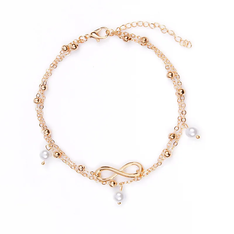 Fashion Gold Silver Footchain Anklets for Women Summer Beach Multilayer Infinity Pearl Chain Anklet Bracelet Jewelry
Fashion Gold Silver Footchain Anklets for Women Summer Beach Multilayer Infinity Pearl Chain Anklet Bracelet Jewelry