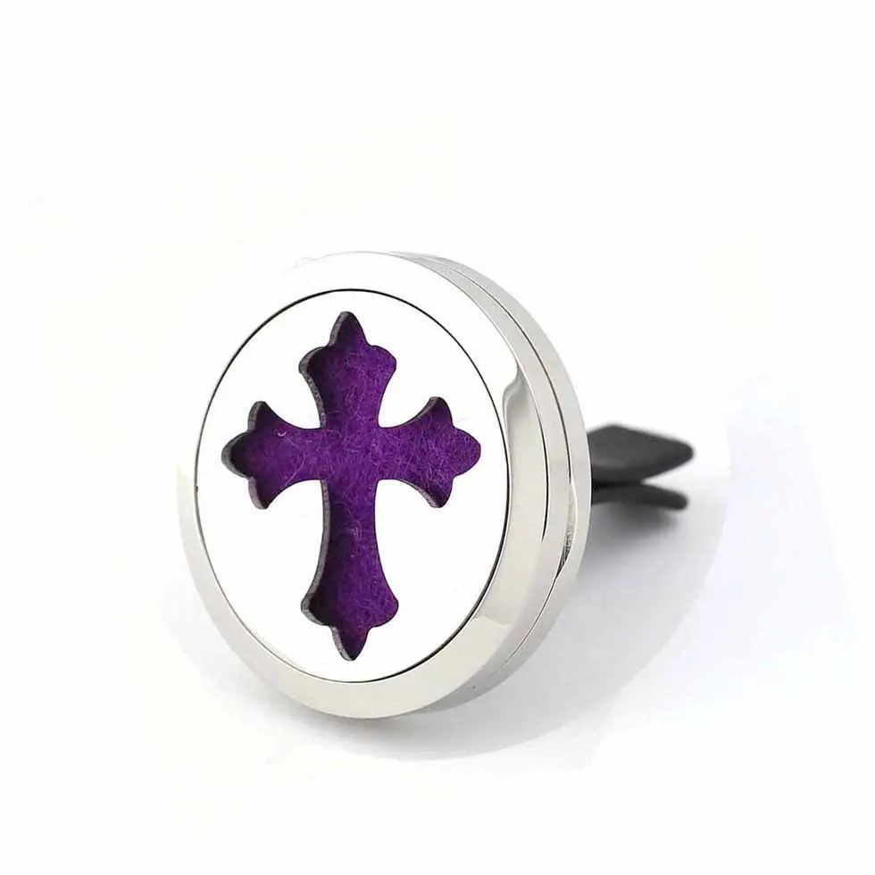 30mm Stainless Steel Cross Design Car Air Freshener Aromatherapy Essential Oil Diffuser
30mm Stainless Steel Cross Design Car Air Freshener Aromatherapy Essential Oil Diffuser