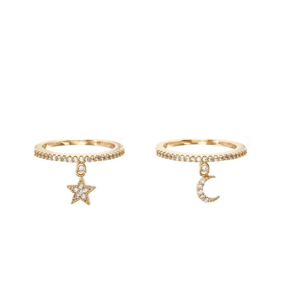 Gold color cz eternity engagement band clear cubic zirconia lovely cute tiny moon star charm finger ring
Gold color cz eternity engagement band clear cubic zirconia lovely cute tiny moon star charm finger ring