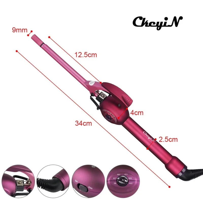 9MM Single Tube Ceramic Glaze Pear Flower Electric Curly Hair Curler Roller Corrugation Wand Curling Irons+Heat Resistant Glove
9MM Single Tube Ceramic Glaze Pear Flower Electric Curly Hair Curler Roller Corrugation Wand Curling Irons+Heat Resistant Glove