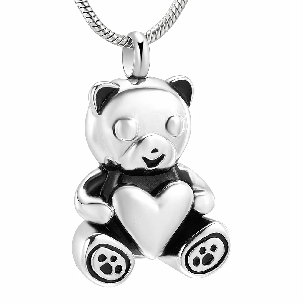 IJD10070 Stainless Steel Teddy Bear Pet Urn Ashes Pendant Memorial Ash Keepsake Cremation Jewelry Necklace
IJD10070 Stainless Steel Teddy Bear Pet Urn Ashes Pendant Memorial Ash Keepsake Cremation Jewelry Necklace