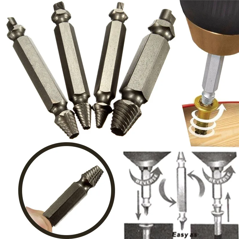 High Quality 4Pcs Carpentry Screw Extractor Drill Bits Easy Out Guide Set Remove Broken Bolt Set Hand Tool 1# 2# 3# 4#
High Quality 4Pcs Carpentry Screw Extractor Drill Bits Easy Out Guide Set Remove Broken Bolt Set Hand Tool 1# 2# 3# 4#