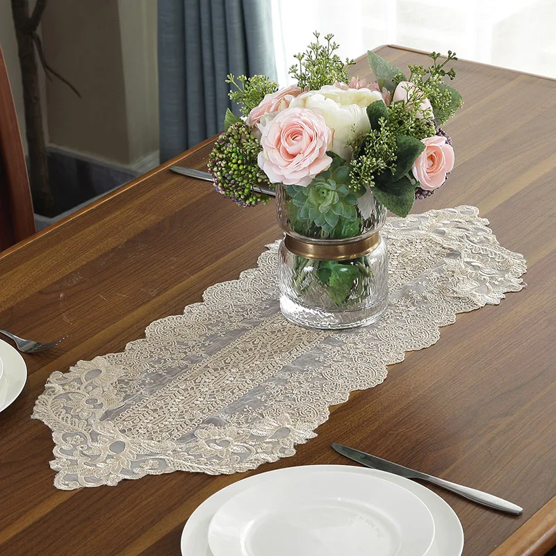 Veemi Thai embroidered Korean lace table flag Pastoral style table runner Simple Cloth Art TV Cabinet White Tea Table Flag Multi
Veemi Thai embroidered Korean lace table flag Pastoral style table runner Simple Cloth Art TV Cabinet White Tea Table Flag Multi