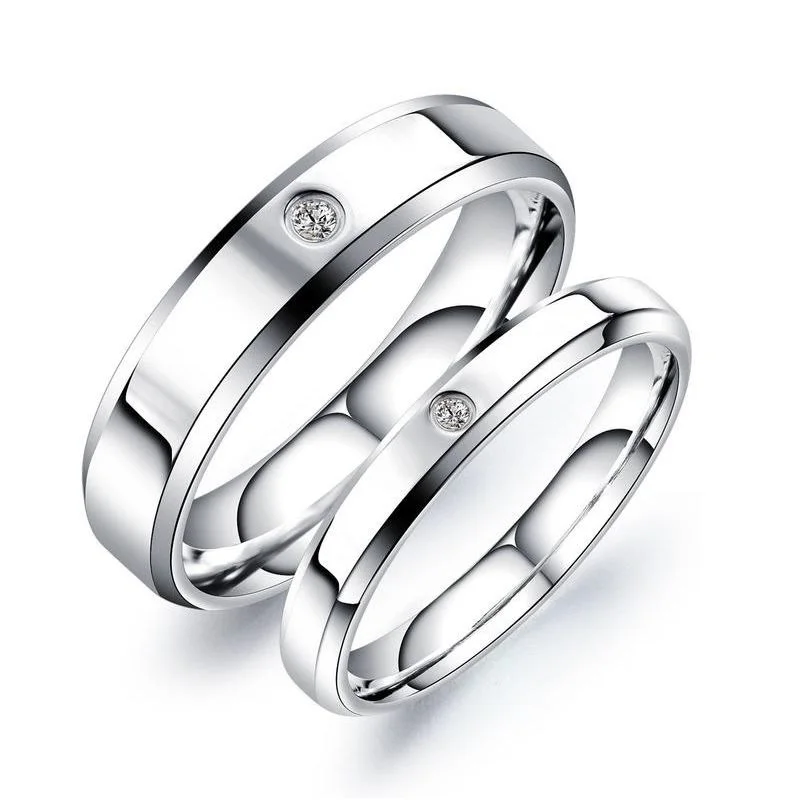 Fashion Stainless Steel Silver Color Cubic Zircon Rings For Women Charm Men Ring Wedding Engagement Couple Ring Jewelry 2019
Fashion Stainless Steel Silver Color Cubic Zircon Rings For Women Charm Men Ring Wedding Engagement Couple Ring Jewelry 2019