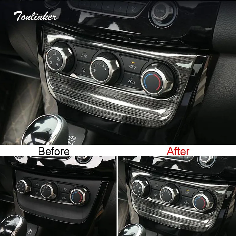 Tonlinker Cover Sticker for Nissan SYLPHY 2016-18 Car Styling 1 PCS Stainless steel Air Conditioning adjust Cover case stickers
Tonlinker Cover Sticker for Nissan SYLPHY 2016-18 Car Styling 1 PCS Stainless steel Air Conditioning adjust Cover case stickers