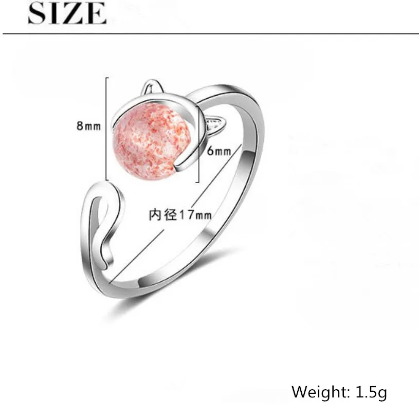 New Hot Strawberry Quartz Sweet Cat Rings For Women 925 Sterling Silver Jewelry Statement Party Engagement Wedding Rings SAR11
New Hot Strawberry Quartz Sweet Cat Rings For Women 925 Sterling Silver Jewelry Statement Party Engagement Wedding Rings SAR11