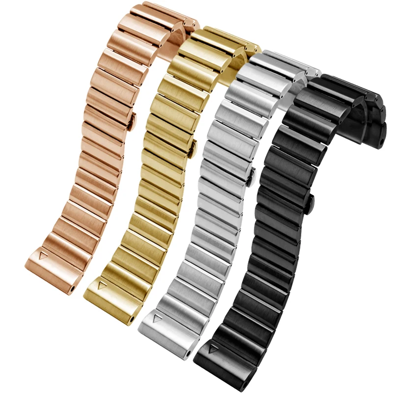 26mm Stainless Steel watchband black silvery golden rose gold replacement strap for Garmin fenix5X 3HR band chain
26mm Stainless Steel watchband black silvery golden rose gold replacement strap for Garmin fenix5X 3HR band chain