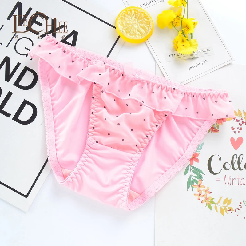 Girl wind small dot print small fresh wave chiffon fly side milk silk student low waist cotton file ladies underwear
Girl wind small dot print small fresh wave chiffon fly side milk silk student low waist cotton file ladies underwear