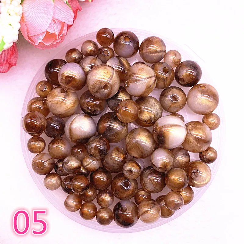 New 8 10 12 14mm Colour Gold Powder Round Acrylic Beads Spacer Loose Beads for Jewelry Making DIY Handmade Bracelet #05
New 8 10 12 14mm Colour Gold Powder Round Acrylic Beads Spacer Loose Beads for Jewelry Making DIY Handmade Bracelet #05