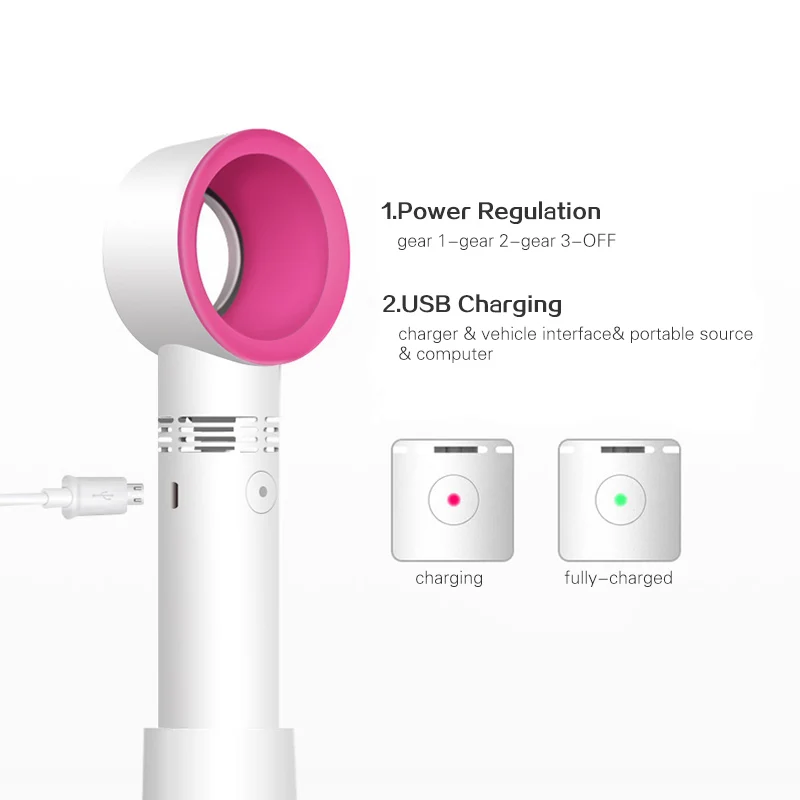 TINTON LIFE USB 2000 мАч перезаряжаемый портативный вентилятор без пузырьков ручной