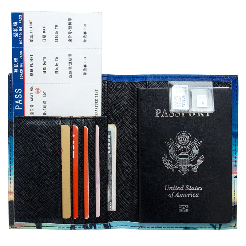 New Prairie nature pattern Complex and novel Passport Holder Built in RFID Blocking Protect personal information | Багаж и сумки
