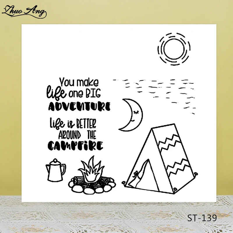 Camping Transparent Silicone Stamp/Seal for DIY Scrapbooking/Photo Album Decorative Card Making Clear Stamps Supplies
Camping Transparent Silicone Stamp/Seal for DIY Scrapbooking/Photo Album Decorative Card Making Clear Stamps Supplies