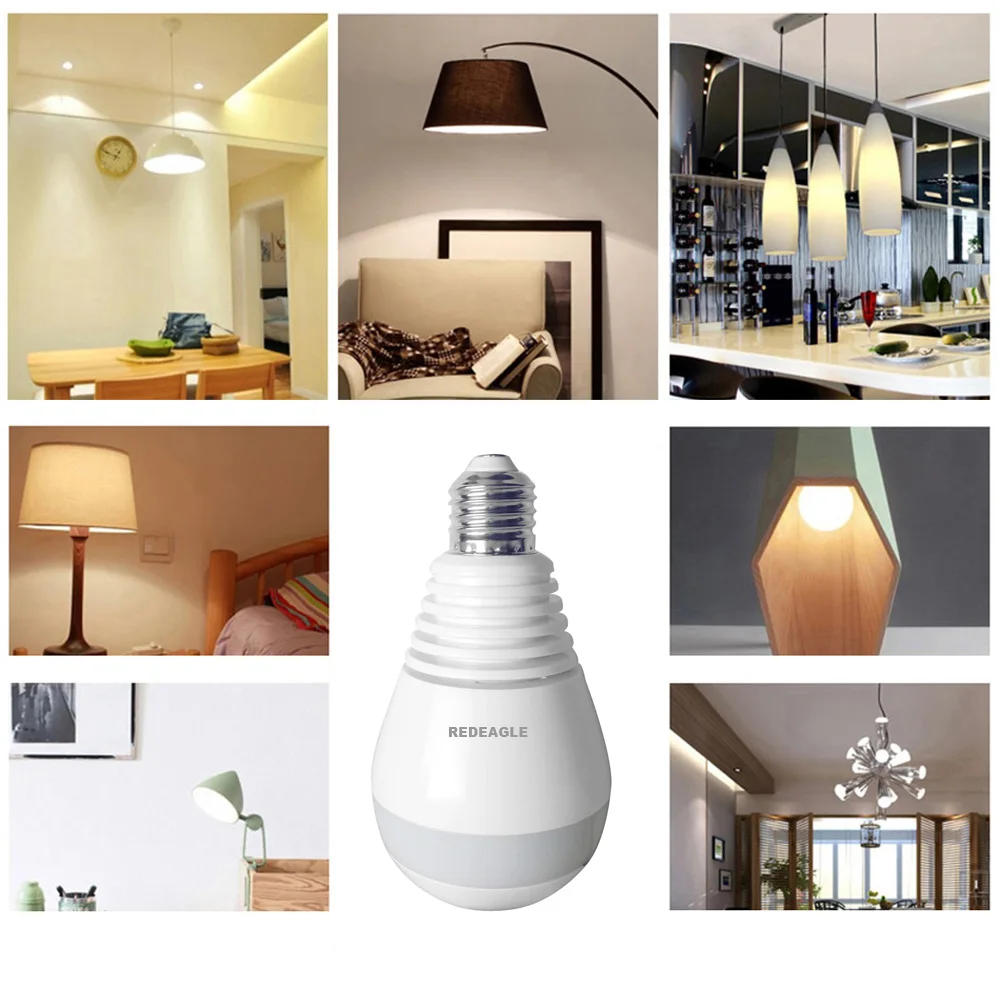960P 360 Degree Bulb Light FishEye Wireless IP Camera WiFi Panoramic Home Security Camera 2 Way Audio Support 128GB
960P 360 Degree Bulb Light FishEye Wireless IP Camera WiFi Panoramic Home Security Camera 2 Way Audio Support 128GB