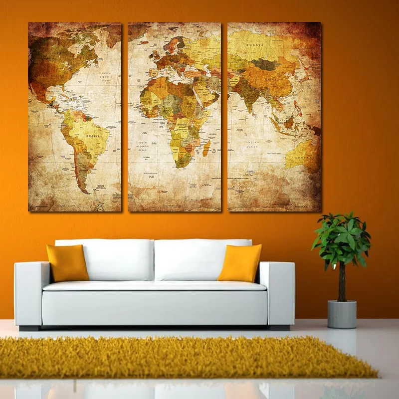 Pack of 3 Unframed Wall Art Canvas Painting Colorful Map Picture Oil Painting on Canvas Abstract for Home Room Decor
Pack of 3 Unframed Wall Art Canvas Painting Colorful Map Picture Oil Painting on Canvas Abstract for Home Room Decor