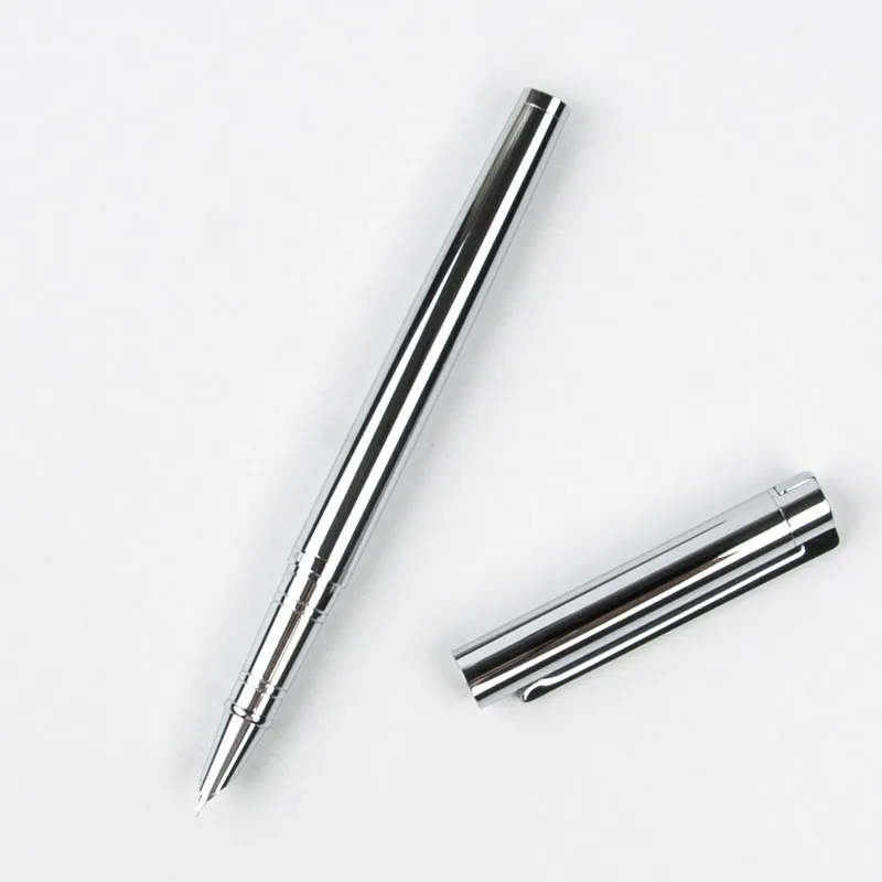 Luxury Brand Jinhao Shine Platinum Steel Fountain Pen Silver Metal Fine Hooded Nib Office School Stationery Writing Ink Pens
Luxury Brand Jinhao Shine Platinum Steel Fountain Pen Silver Metal Fine Hooded Nib Office School Stationery Writing Ink Pens