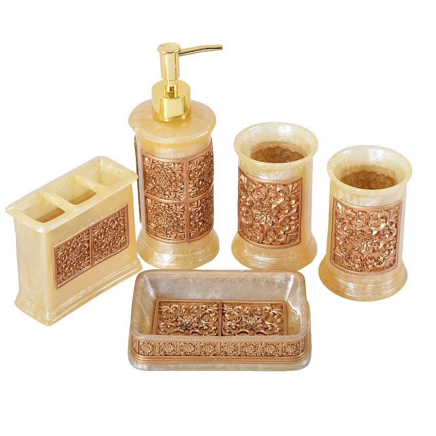 European Resin Bathroom Supplies Accessories Five Sets Bathroom suite toiletries AK190
European Resin Bathroom Supplies Accessories Five Sets Bathroom suite toiletries AK190
