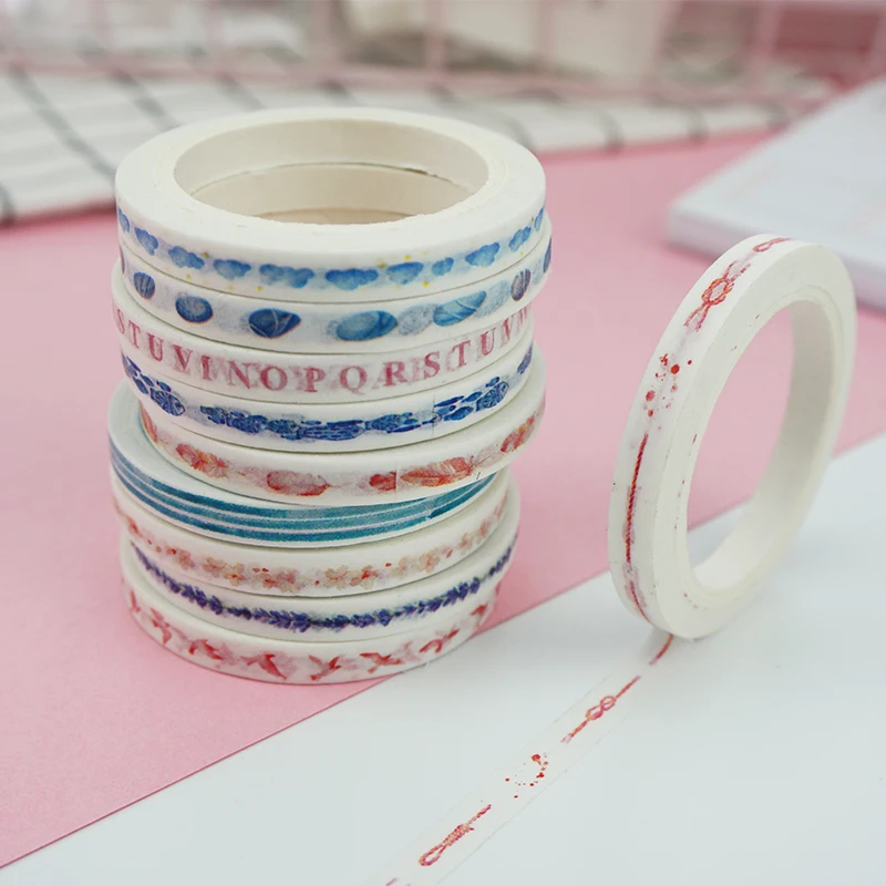 0.5cm*7m cartoon fresh slim washi tape DIY decoration scrapbooking planner masking tape adhesive tape label sticker
0.5cm*7m cartoon fresh slim washi tape DIY decoration scrapbooking planner masking tape adhesive tape label sticker