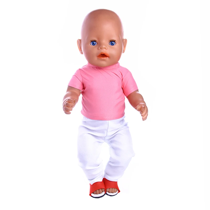 Cute Pink Short Sleeve White Pants Set Fit 43cm Doll & 18inch Doll Clothes Children Gift
Cute Pink Short Sleeve White Pants Set Fit 43cm Doll & 18inch Doll Clothes Children Gift