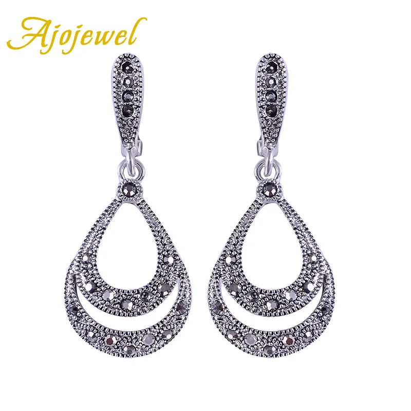 Ajojewel Brand Fashion Waterdrop Crystal Earrings For Women Black Jewelry Drop Earrings With Stone
Ajojewel Brand Fashion Waterdrop Crystal Earrings For Women Black Jewelry Drop Earrings With Stone