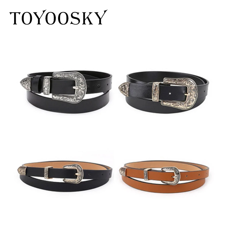 TOYOOSKY Designers Women Belt Black PU Leather for Jeans Western Cowgirl Belt Metal Buckle Waistband for Female Cinturon Mujer
TOYOOSKY Designers Women Belt Black PU Leather for Jeans Western Cowgirl Belt Metal Buckle Waistband for Female Cinturon Mujer