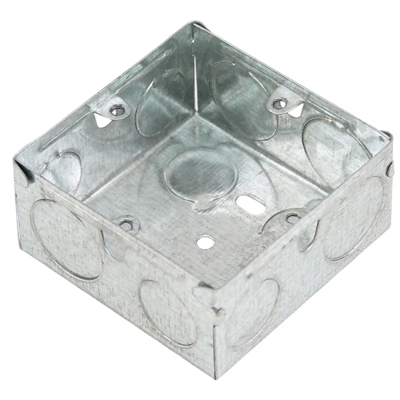 British regulation 86 type zinc plate wall switch socket metal wiring bottom box 86-03
British regulation 86 type zinc plate wall switch socket metal wiring bottom box 86-03