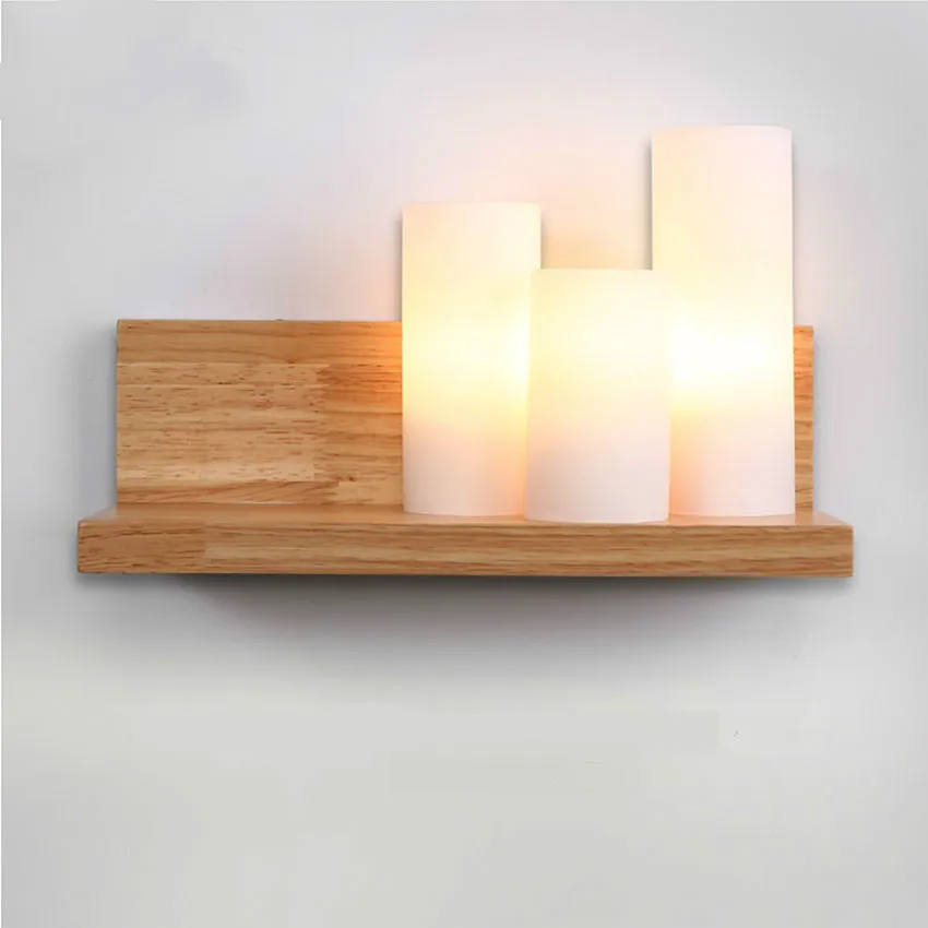 Modern simple Solid Wood Sconces LED Wall Light,3*E27 candle shape frosted glass Japanese wall lamp for Bedroom lighting fixture
Modern simple Solid Wood Sconces LED Wall Light,3*E27 candle shape frosted glass Japanese wall lamp for Bedroom lighting fixture