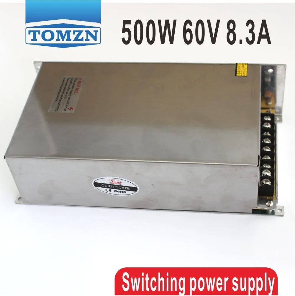 500W 60V 8.3A 220V INPUT Single Output Switching power supply for LED Strip light AC to DC
500W 60V 8.3A 220V INPUT Single Output Switching power supply for LED Strip light AC to DC