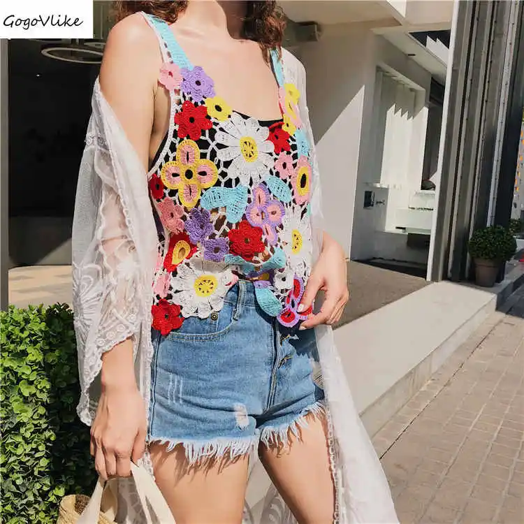 Sexy Knit Camis Women Colorful 2020 New Summer Party Tops Hollow Out Women National lace Tops Perspective Tank Top LT122S50
Sexy Knit Camis Women Colorful 2020 New Summer Party Tops Hollow Out Women National lace Tops Perspective Tank Top LT122S50