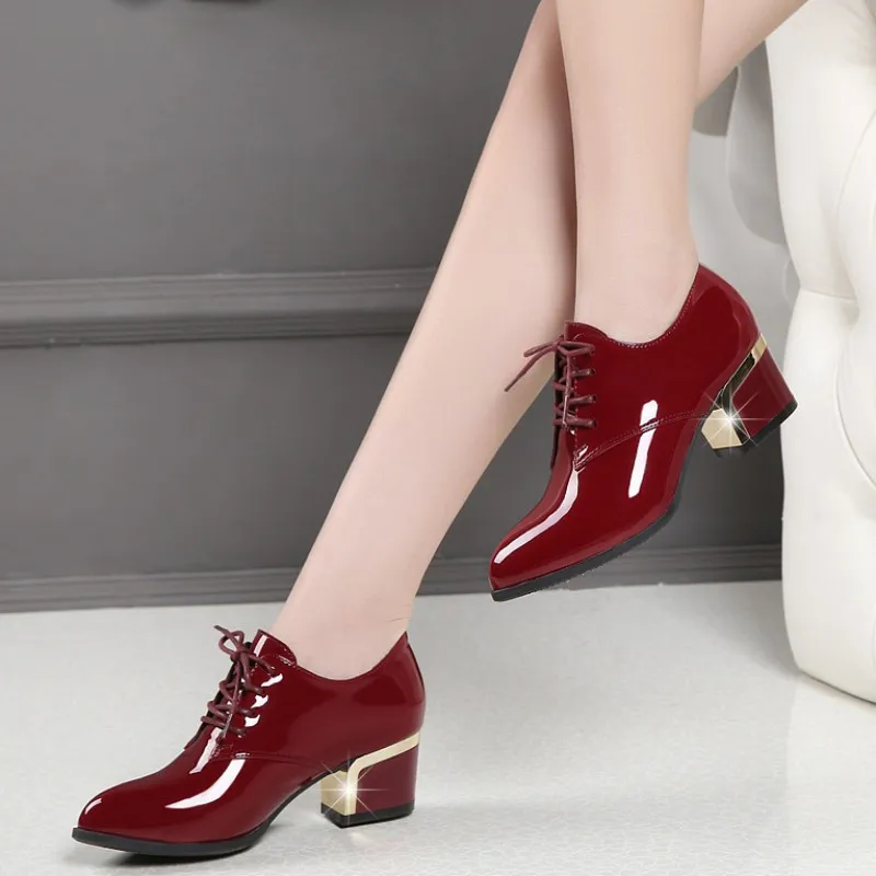 2018 Autumn New Women Pumps High Heels Office Shoes Lace Up Female Shoes Ladies Genuine Patent Leather Shoes Big Size 34-43
2018 Autumn New Women Pumps High Heels Office Shoes Lace Up Female Shoes Ladies Genuine Patent Leather Shoes Big Size 34-43