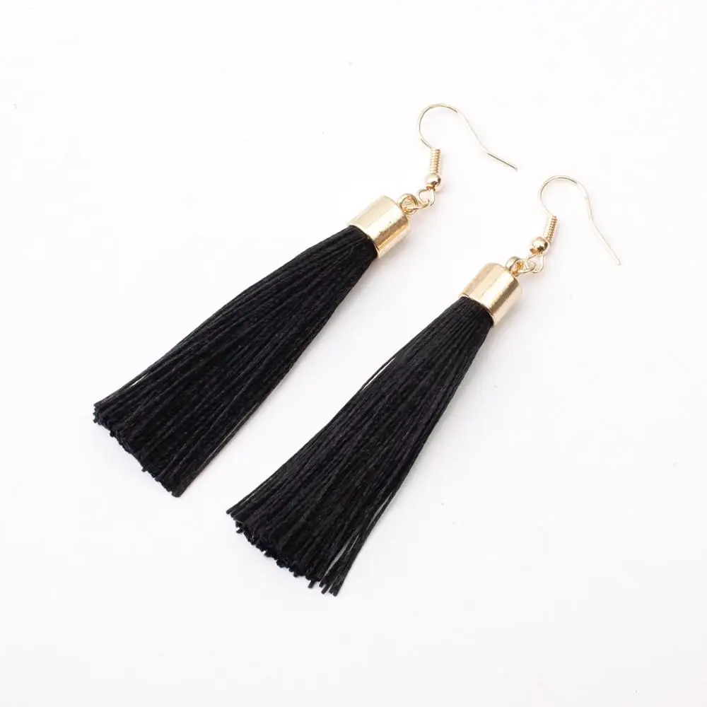 Donarsei Bohemian Long Fringe Tassel Earrings For Women Simple Black Rope Hook Drop Dangle Earrings Jewelry Gift
Donarsei Bohemian Long Fringe Tassel Earrings For Women Simple Black Rope Hook Drop Dangle Earrings Jewelry Gift