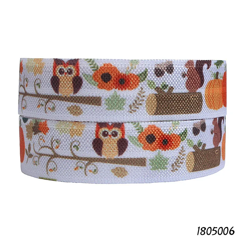 (50 yards/lot) Factory wholesale price owl and flower printed autumn fold over elastic foe foe hairbands
(50 yards/lot) Factory wholesale price owl and flower printed autumn fold over elastic foe foe hairbands