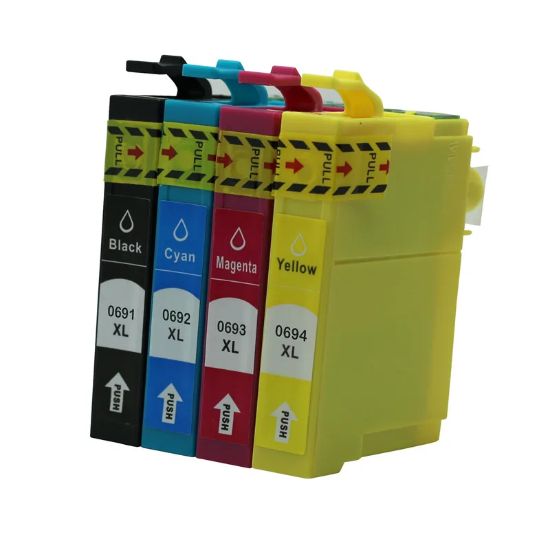 4PK чернильные картриджи T0691 T0692 T0693 T0694 совместимы с Epson Stylus CX5000 CX6000 CX7000F CX7400 CX7450 CX8400