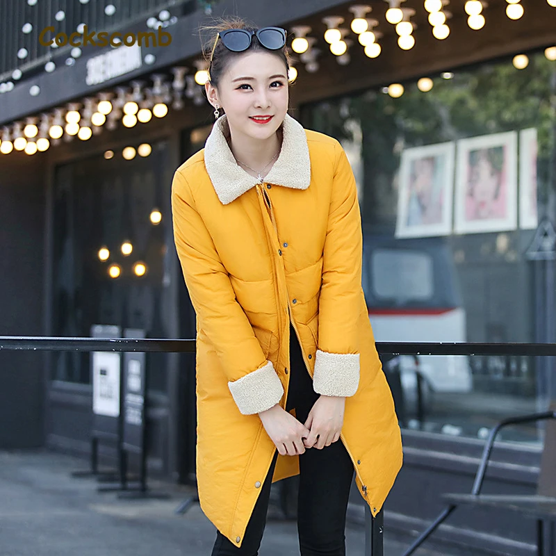 Cockscomb Brand Thickening Warm Cotton Wadded Winter Parkas Women Fashion Coats With Fake Lamb Fur Turn Down Collar and Cuff
Cockscomb Brand Thickening Warm Cotton Wadded Winter Parkas Women Fashion Coats With Fake Lamb Fur Turn Down Collar and Cuff