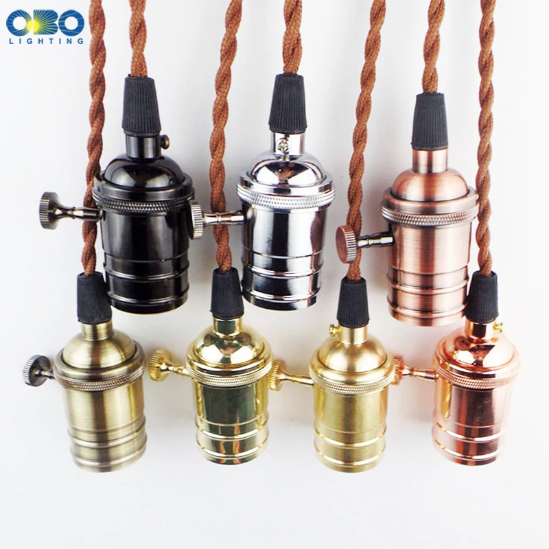 Vintage Pendant Lamp With Switch Lamp Base E27 Bar/Cafe/Showcase Lighting DIY Gold/Rose Gold Retro Edison Pendant Light
Vintage Pendant Lamp With Switch Lamp Base E27 Bar/Cafe/Showcase Lighting DIY Gold/Rose Gold Retro Edison Pendant Light