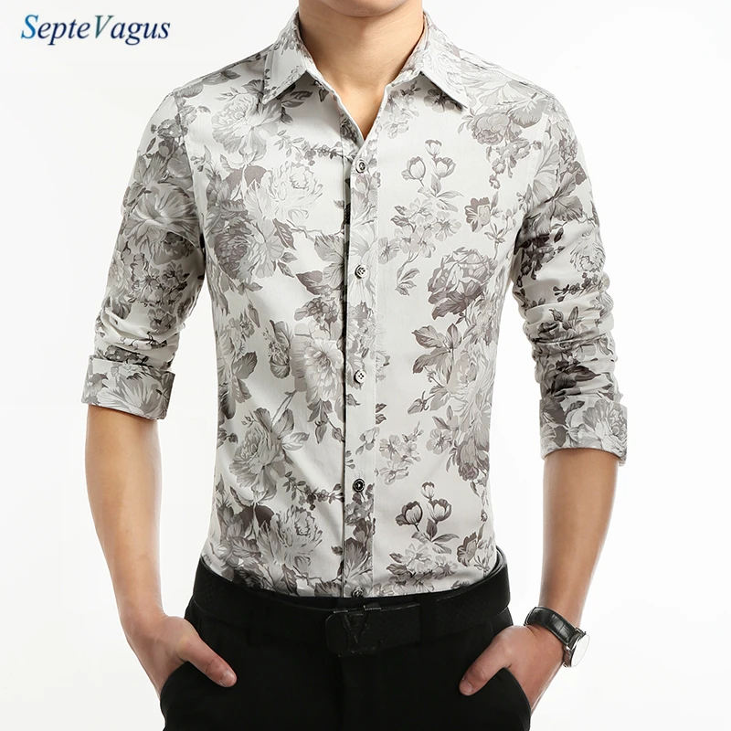 High Quality Men imported Shirt Casual Slim Fit Flower Pattern Shirt Floral Print Long Sleeve Men Non-Iron;vestidos casuales
High Quality Men imported Shirt Casual Slim Fit Flower Pattern Shirt Floral Print Long Sleeve Men Non-Iron;vestidos casuales