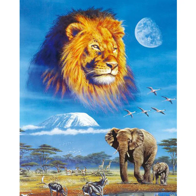 5D DIY Diamond Painting Cross Stitch Lion and elephant Full Square Resin Drill Diamond Embroidery Handmade Craft Y2325
5D DIY Diamond Painting Cross Stitch Lion and elephant Full Square Resin Drill Diamond Embroidery Handmade Craft Y2325