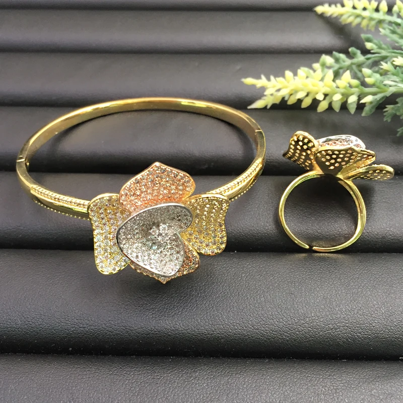 Lanyika Fashion Jewelr Elegant Exquisite Stylish Trefoil Micro Plated Party Romantic Bangle With Ring Banquet Daily Best Gift
Lanyika Fashion Jewelr Elegant Exquisite Stylish Trefoil Micro Plated Party Romantic Bangle With Ring Banquet Daily Best Gift
