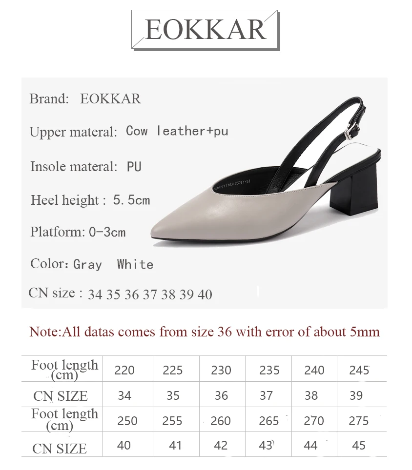 Eokkar 2019 Summer Fashion Pointed Heels Women Dress Shoes Sexy Female Party Cow Leather PU Pumps Platform Shoes Size 34-39
Eokkar 2019 Summer Fashion Pointed Heels Women Dress Shoes Sexy Female Party Cow Leather PU Pumps Platform Shoes Size 34-39