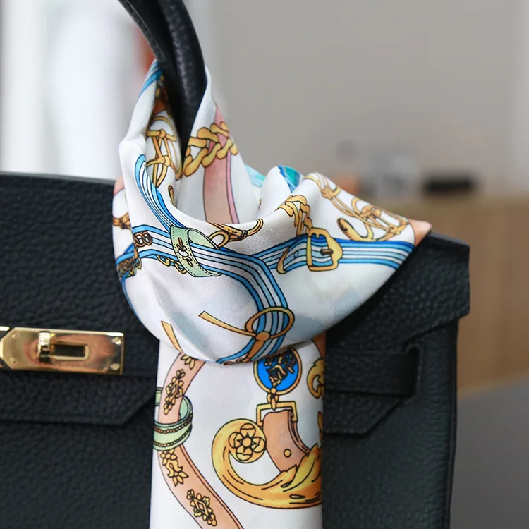 chain buckle classical print silk square scarf lake blue 100% real silk scarf for women handbag silk scarf decor
chain buckle classical print silk square scarf lake blue 100% real silk scarf for women handbag silk scarf decor