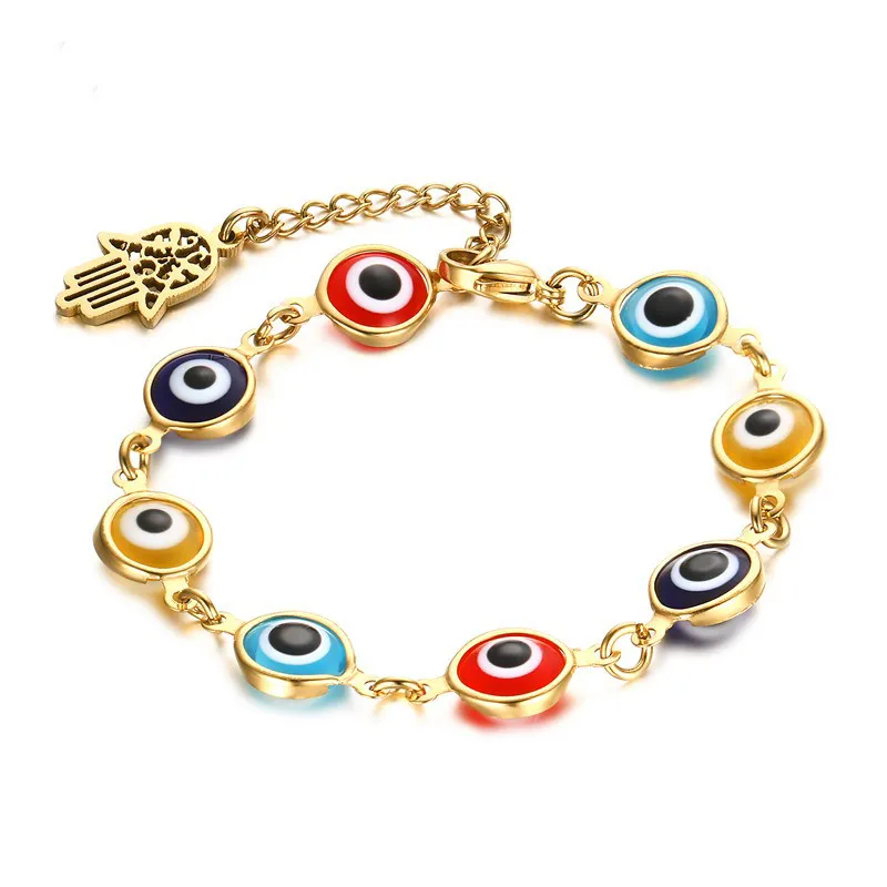 LINSOIR 2019 Fashion Multicolor 8mm Glass Beads Evil Eye Bracelet for Women Luxury Stainless Steel Hamsa Hand Charm Bracelets
LINSOIR 2019 Fashion Multicolor 8mm Glass Beads Evil Eye Bracelet for Women Luxury Stainless Steel Hamsa Hand Charm Bracelets