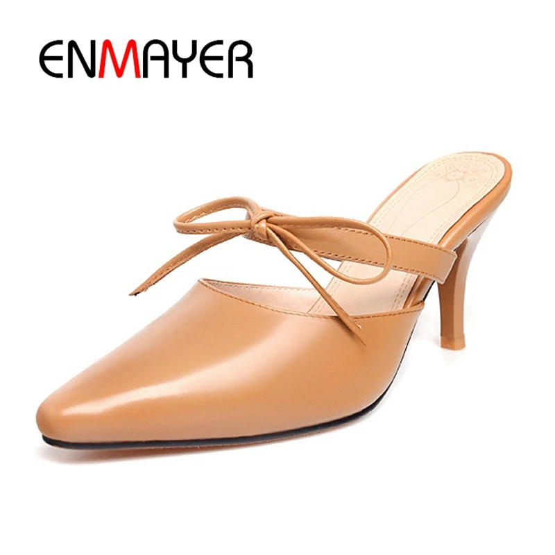 ENMAYER 2020 new arrival genuine leather women mules shoes 8cm high heels summer womens sandals sexy wedding dress shoes CR441
ENMAYER 2020 new arrival genuine leather women mules shoes 8cm high heels summer womens sandals sexy wedding dress shoes CR441