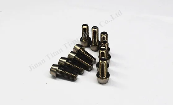 Gr5 titanium cone head screw bolt M6X15mm 
Gr5 titanium cone head screw bolt M6X15mm